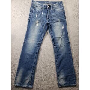 Axe Crown Jeans Men's 32x34 Blue Denim Slim Fit Straight Western Stretch Cowboy
